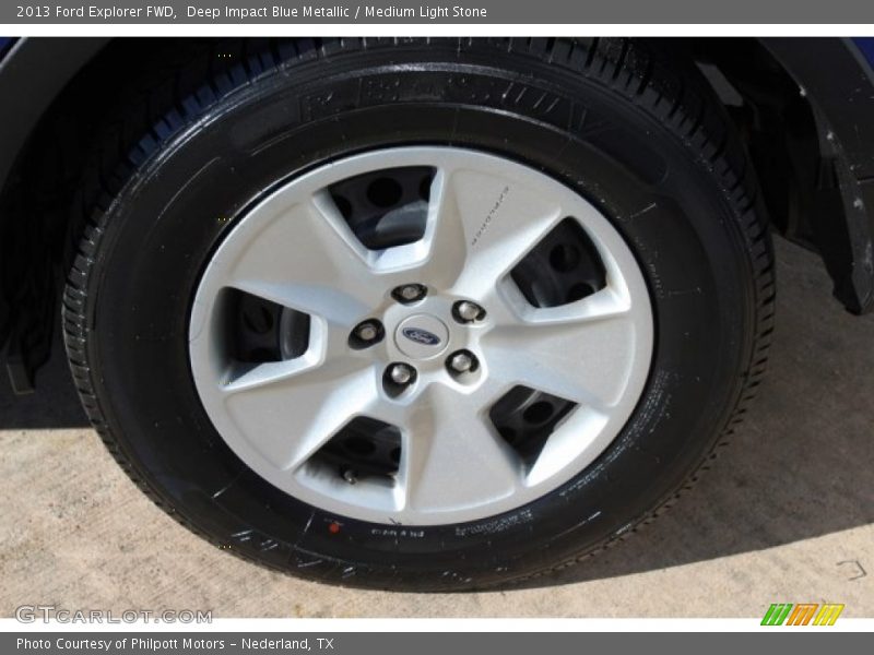 Deep Impact Blue Metallic / Medium Light Stone 2013 Ford Explorer FWD