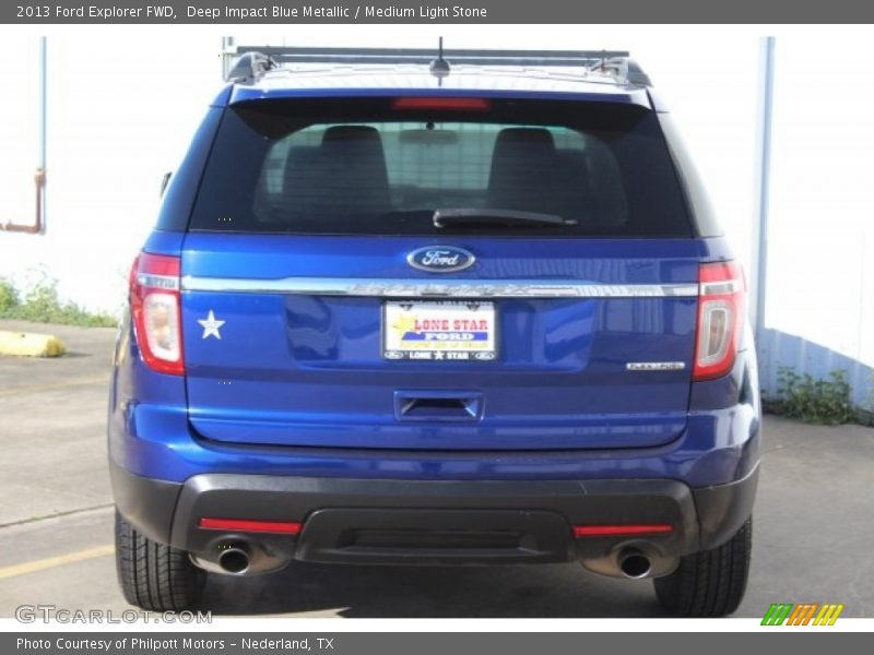 Deep Impact Blue Metallic / Medium Light Stone 2013 Ford Explorer FWD