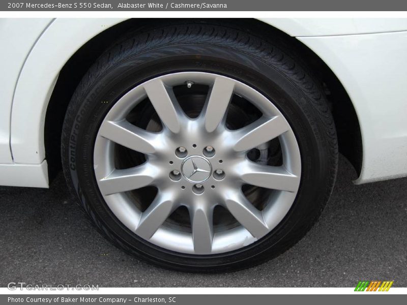 Alabaster White / Cashmere/Savanna 2007 Mercedes-Benz S 550 Sedan