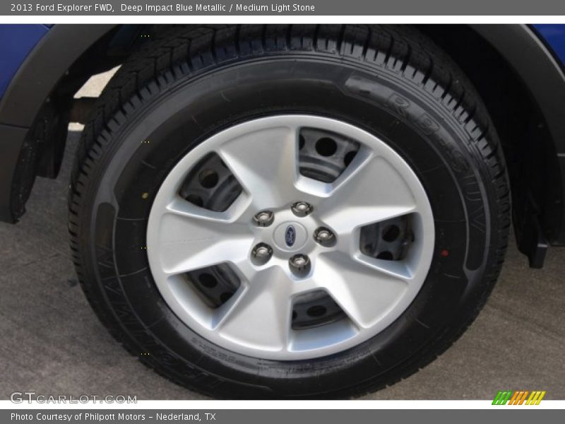 Deep Impact Blue Metallic / Medium Light Stone 2013 Ford Explorer FWD