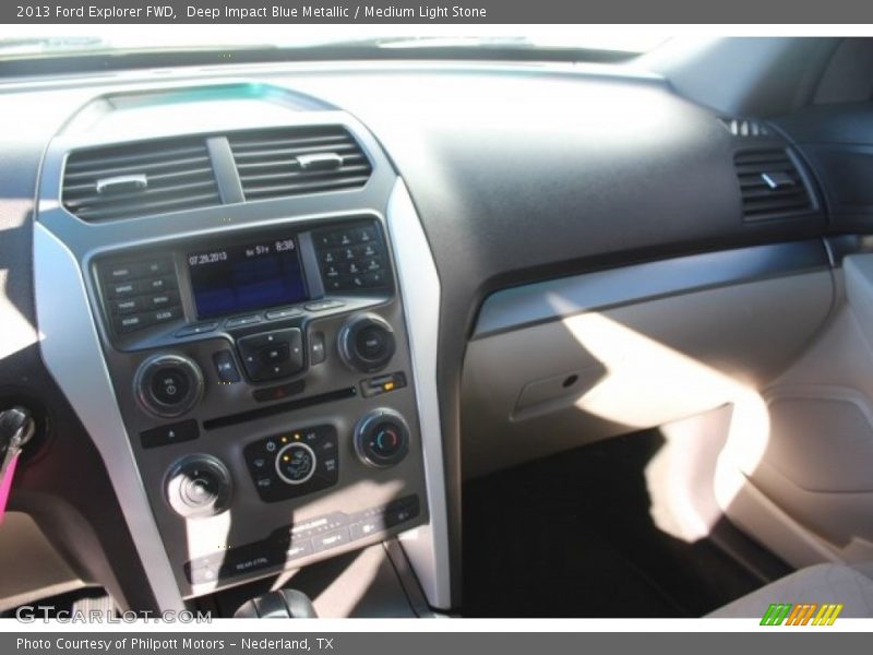 Deep Impact Blue Metallic / Medium Light Stone 2013 Ford Explorer FWD
