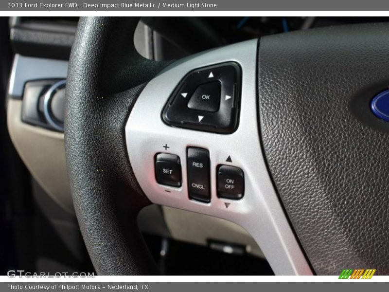 Deep Impact Blue Metallic / Medium Light Stone 2013 Ford Explorer FWD