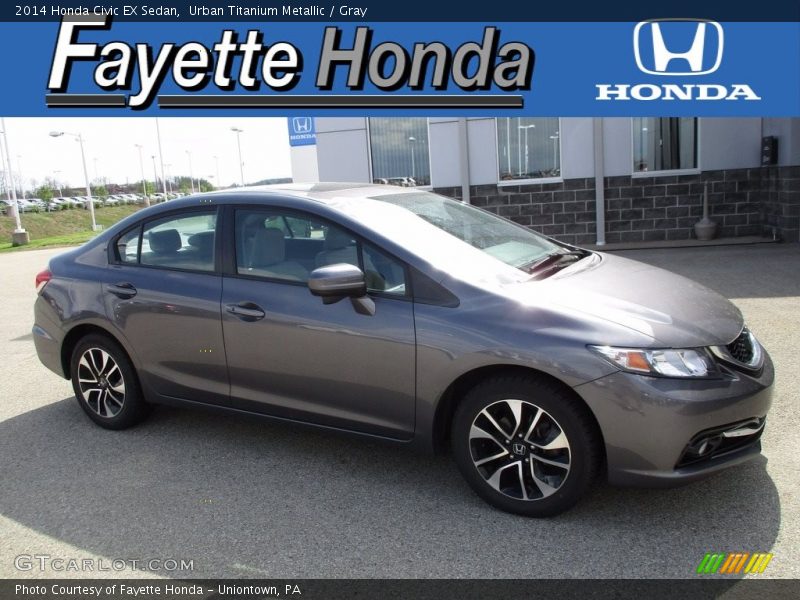 Urban Titanium Metallic / Gray 2014 Honda Civic EX Sedan