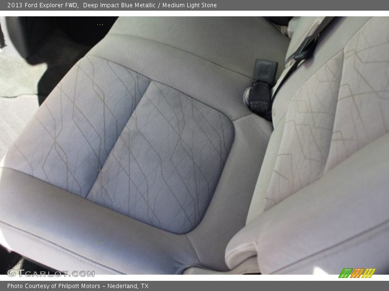 Deep Impact Blue Metallic / Medium Light Stone 2013 Ford Explorer FWD