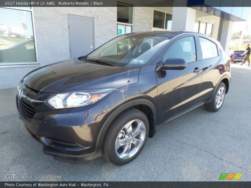 Mulberry Metallic / Black 2017 Honda HR-V LX AWD