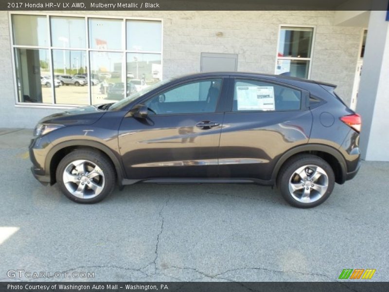 Mulberry Metallic / Black 2017 Honda HR-V LX AWD