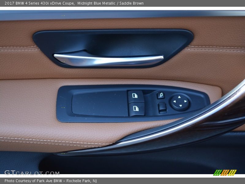 Midnight Blue Metallic / Saddle Brown 2017 BMW 4 Series 430i xDrive Coupe