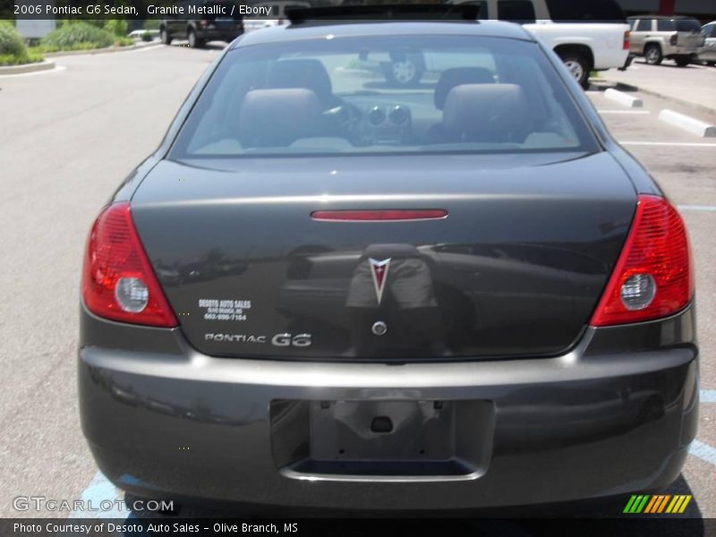 Granite Metallic / Ebony 2006 Pontiac G6 Sedan