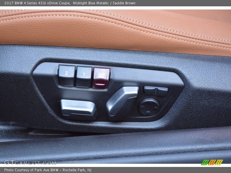 Midnight Blue Metallic / Saddle Brown 2017 BMW 4 Series 430i xDrive Coupe