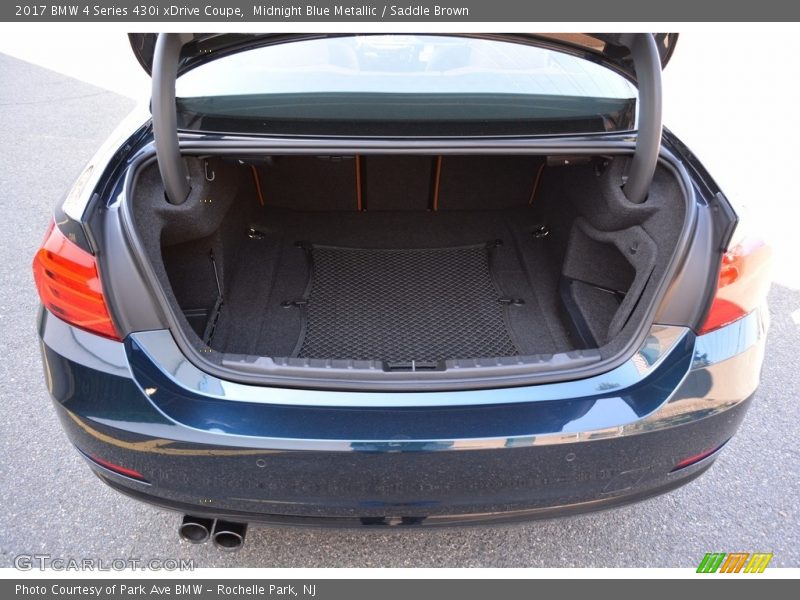 Midnight Blue Metallic / Saddle Brown 2017 BMW 4 Series 430i xDrive Coupe