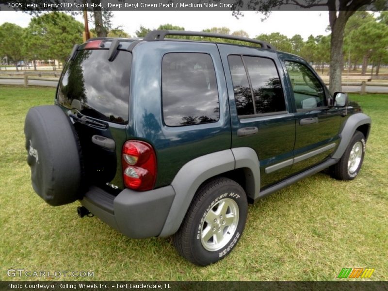 Deep Beryl Green Pearl / Medium Slate Gray 2005 Jeep Liberty CRD Sport 4x4