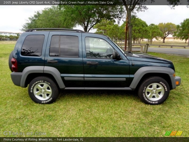 Deep Beryl Green Pearl / Medium Slate Gray 2005 Jeep Liberty CRD Sport 4x4