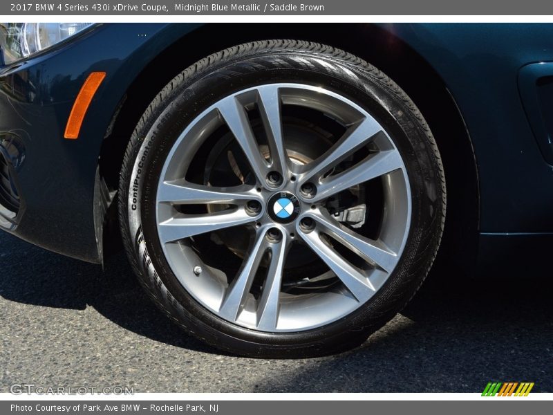 Midnight Blue Metallic / Saddle Brown 2017 BMW 4 Series 430i xDrive Coupe