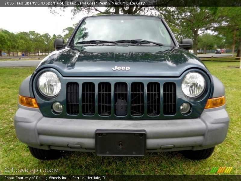 Deep Beryl Green Pearl / Medium Slate Gray 2005 Jeep Liberty CRD Sport 4x4