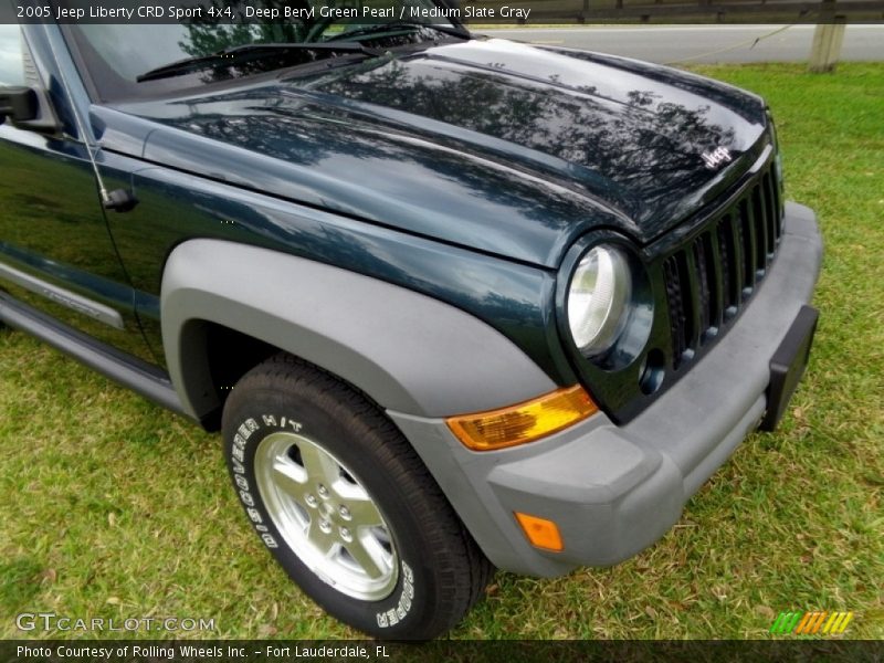 Deep Beryl Green Pearl / Medium Slate Gray 2005 Jeep Liberty CRD Sport 4x4