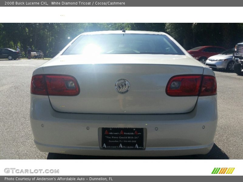 White Diamond Tricoat / Cocoa/Cashmere 2008 Buick Lucerne CXL