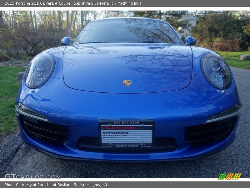 Sapphire Blue Metallic / Yachting Blue 2015 Porsche 911 Carrera 4 Coupe