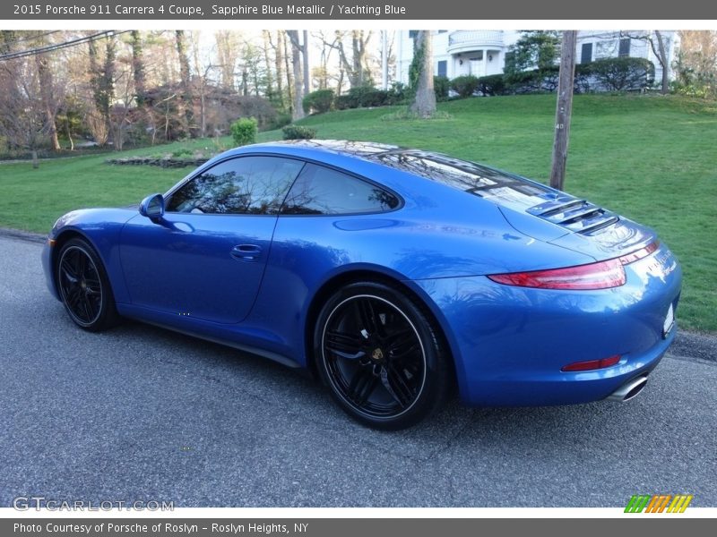 Sapphire Blue Metallic / Yachting Blue 2015 Porsche 911 Carrera 4 Coupe