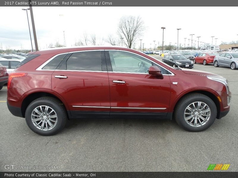Red Passion Tintcoat / Cirrus 2017 Cadillac XT5 Luxury AWD