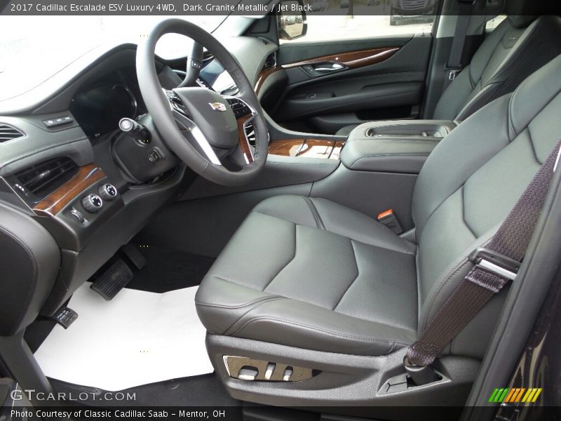 Dark Granite Metallic / Jet Black 2017 Cadillac Escalade ESV Luxury 4WD
