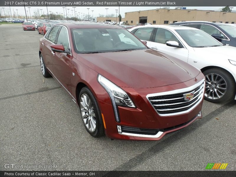 Red Passion Tintcoat / Light Platinum/Jet Black 2017 Cadillac CT6 3.6 Premium Luxury AWD Sedan