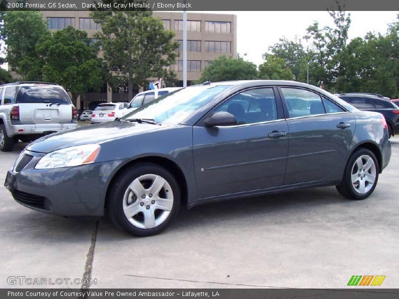 Dark Steel Gray Metallic / Ebony Black 2008 Pontiac G6 Sedan