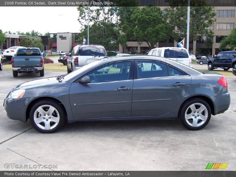 Dark Steel Gray Metallic / Ebony Black 2008 Pontiac G6 Sedan