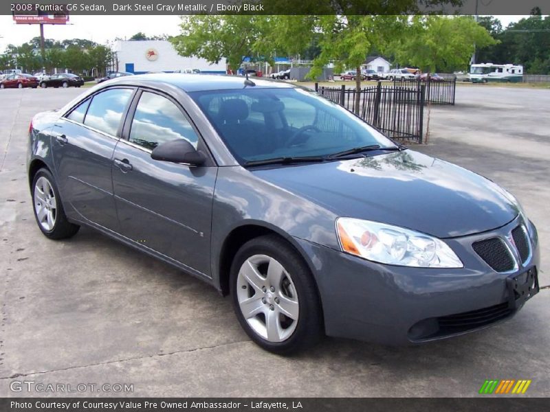 Dark Steel Gray Metallic / Ebony Black 2008 Pontiac G6 Sedan