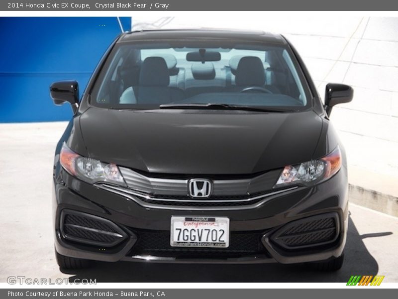 Crystal Black Pearl / Gray 2014 Honda Civic EX Coupe