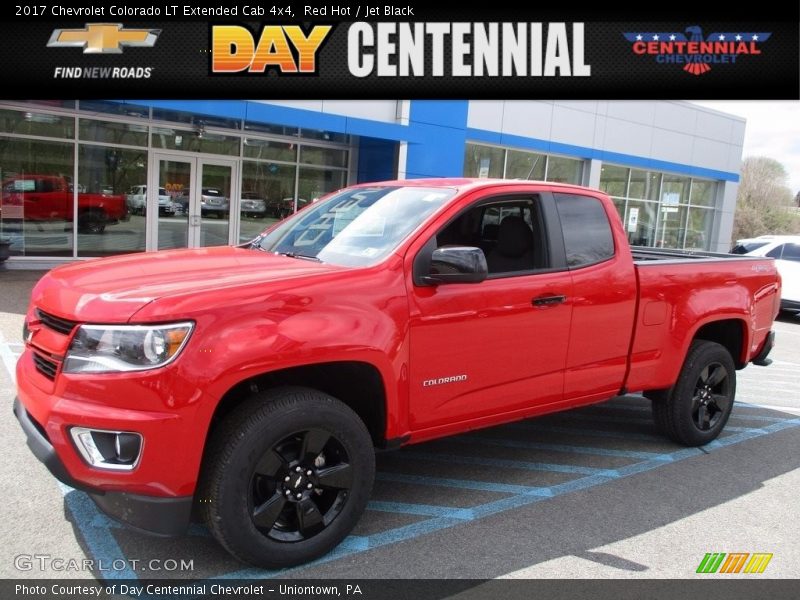 Red Hot / Jet Black 2017 Chevrolet Colorado LT Extended Cab 4x4