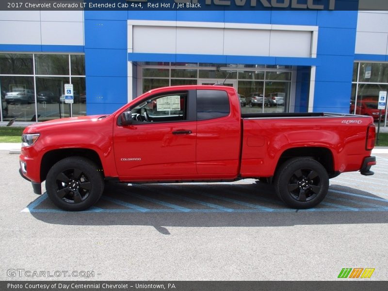 Red Hot / Jet Black 2017 Chevrolet Colorado LT Extended Cab 4x4