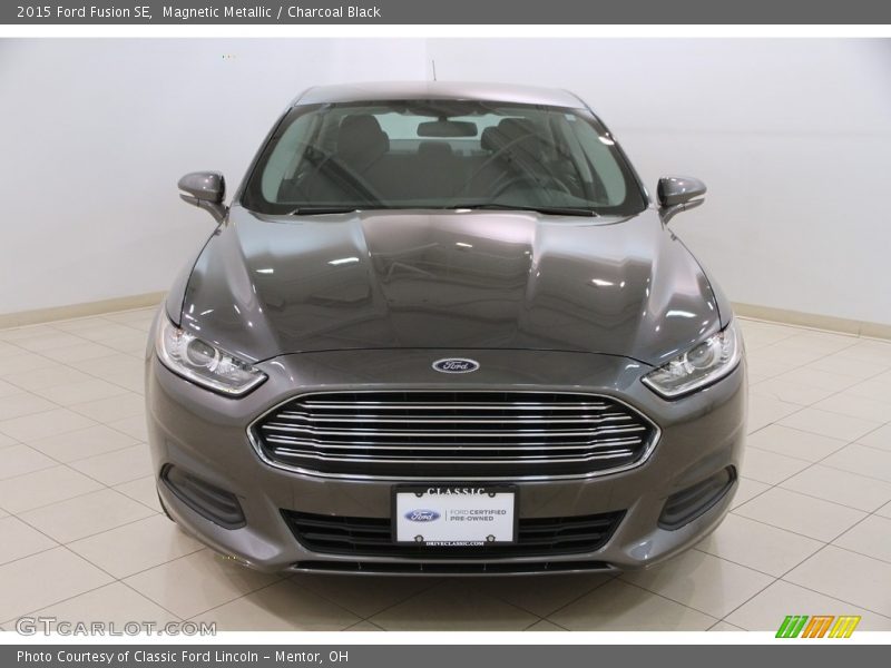 Magnetic Metallic / Charcoal Black 2015 Ford Fusion SE