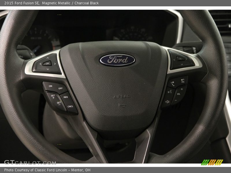 Magnetic Metallic / Charcoal Black 2015 Ford Fusion SE
