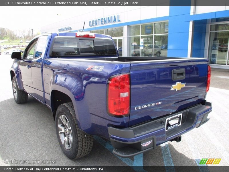 Laser Blue Metallic / Jet Black 2017 Chevrolet Colorado Z71 Extended Cab 4x4