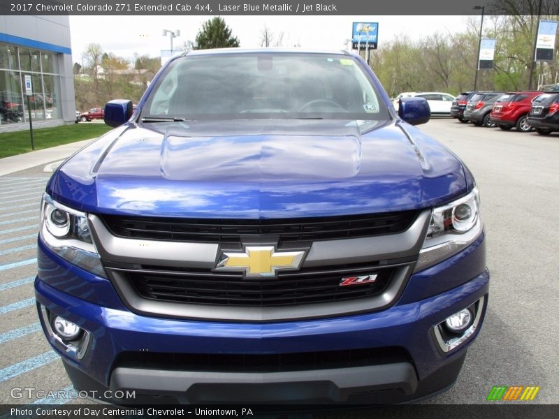 Laser Blue Metallic / Jet Black 2017 Chevrolet Colorado Z71 Extended Cab 4x4
