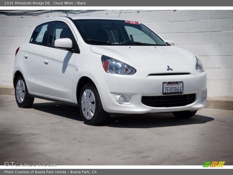 Cloud White / Black 2015 Mitsubishi Mirage DE