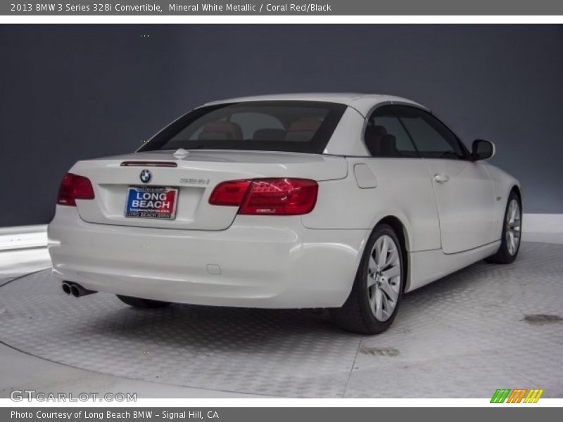 Mineral White Metallic / Coral Red/Black 2013 BMW 3 Series 328i Convertible