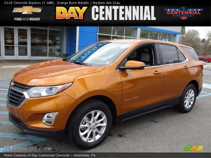 Orange Burst Metallic / Medium Ash Gray 2018 Chevrolet Equinox LT AWD