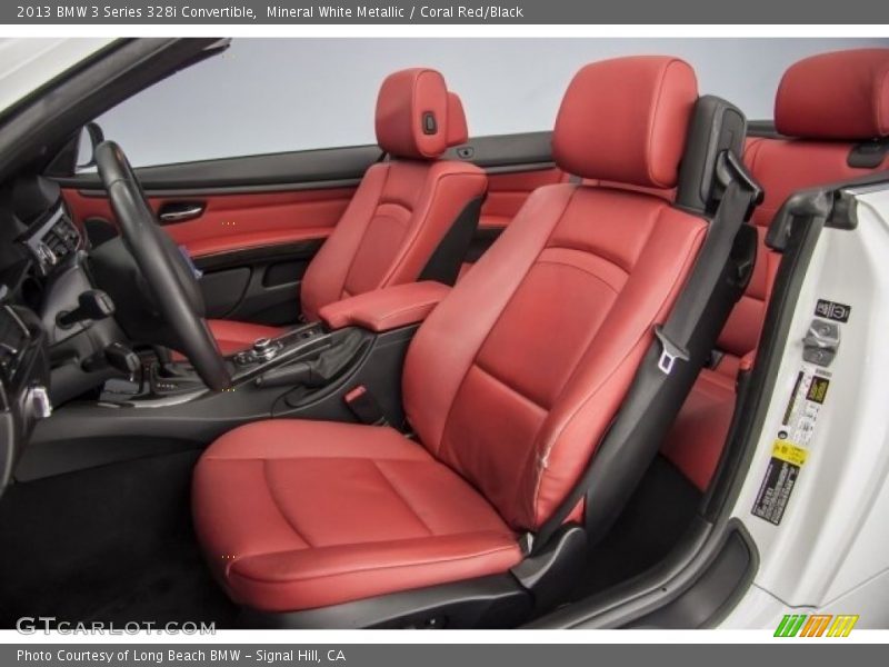 Mineral White Metallic / Coral Red/Black 2013 BMW 3 Series 328i Convertible