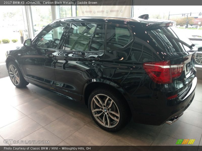 Carbon Black Metallic / Saddle Brown 2017 BMW X3 xDrive28i