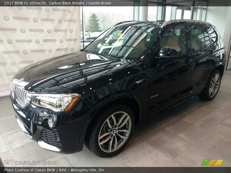 Carbon Black Metallic / Saddle Brown 2017 BMW X3 xDrive28i