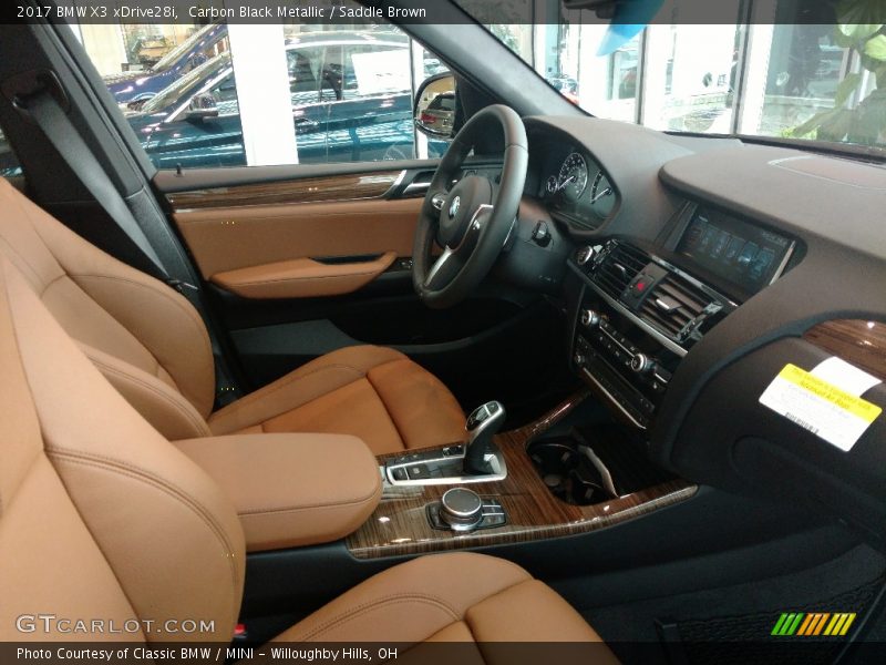  2017 X3 xDrive28i Saddle Brown Interior