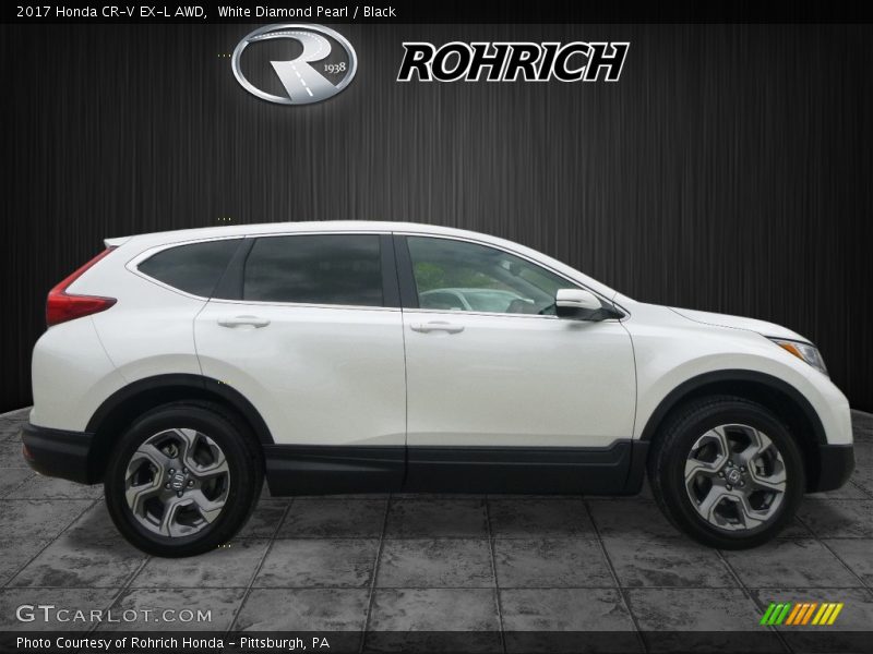 White Diamond Pearl / Black 2017 Honda CR-V EX-L AWD