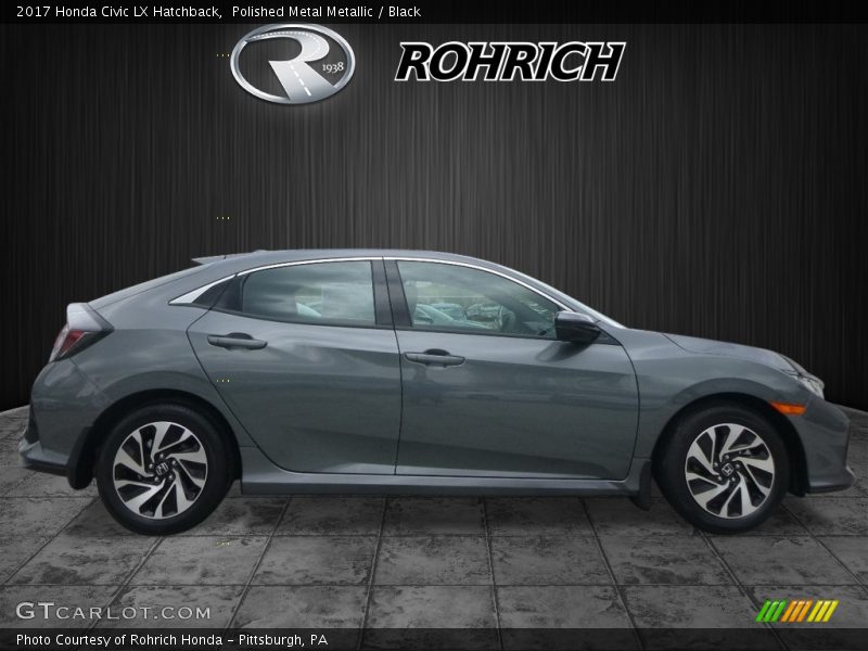 Polished Metal Metallic / Black 2017 Honda Civic LX Hatchback