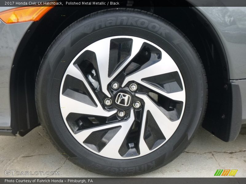 Polished Metal Metallic / Black 2017 Honda Civic LX Hatchback
