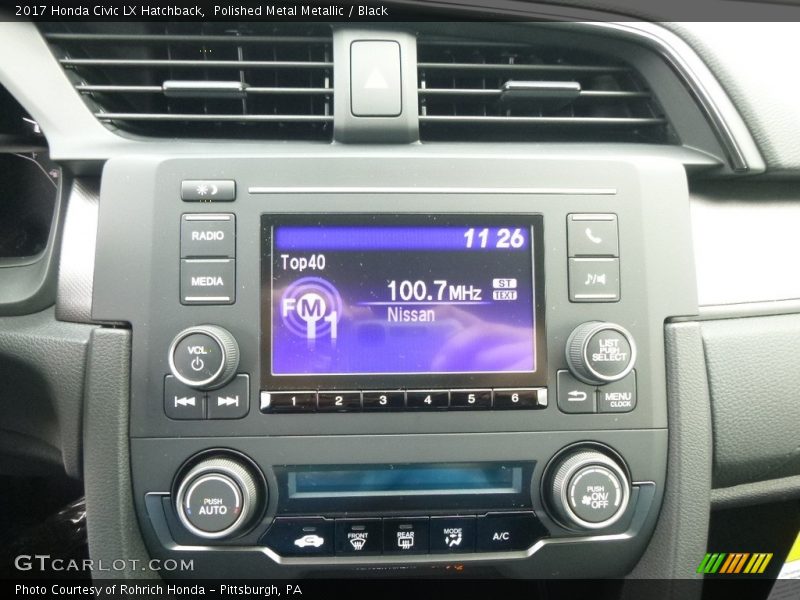 Polished Metal Metallic / Black 2017 Honda Civic LX Hatchback