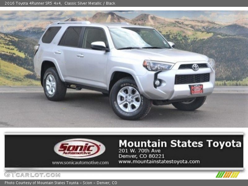 Classic Silver Metallic / Black 2016 Toyota 4Runner SR5 4x4