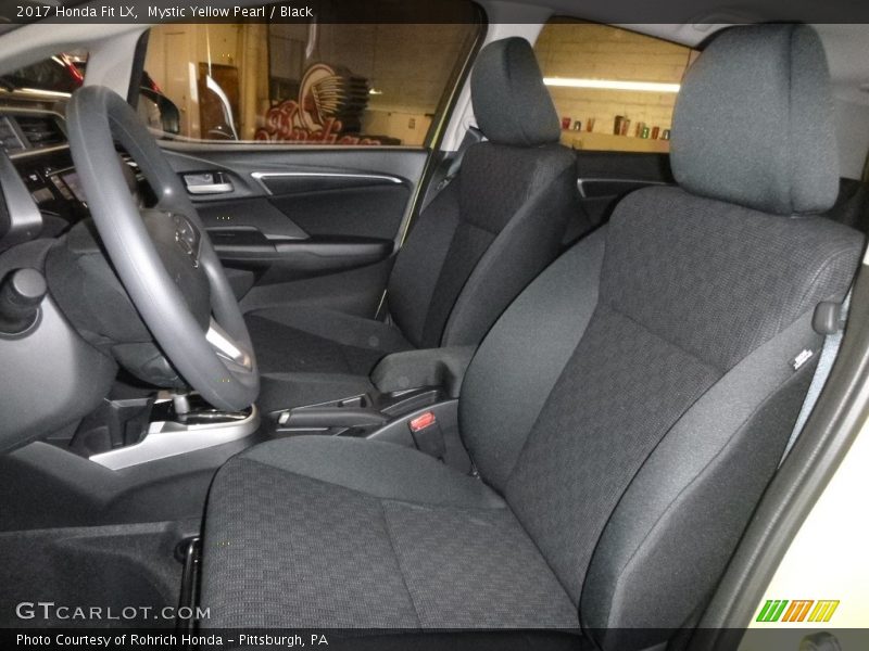 Mystic Yellow Pearl / Black 2017 Honda Fit LX