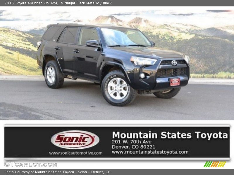 Midnight Black Metallic / Black 2016 Toyota 4Runner SR5 4x4