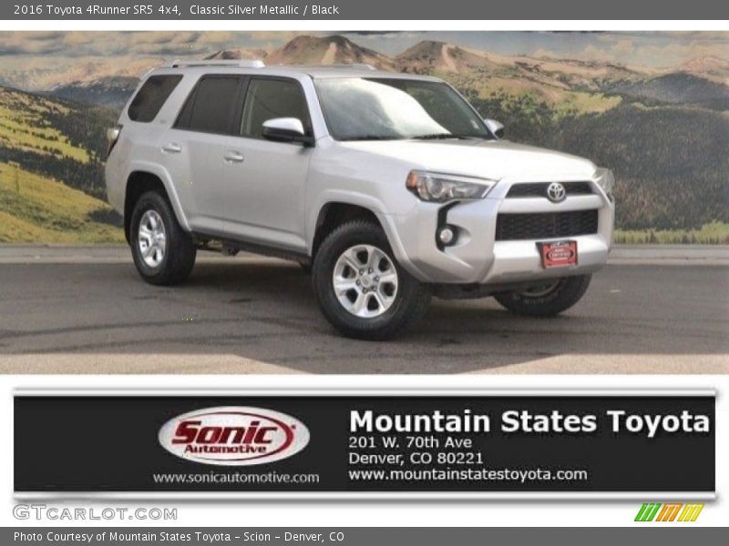 Classic Silver Metallic / Black 2016 Toyota 4Runner SR5 4x4